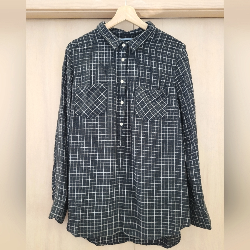 Checked tunic top